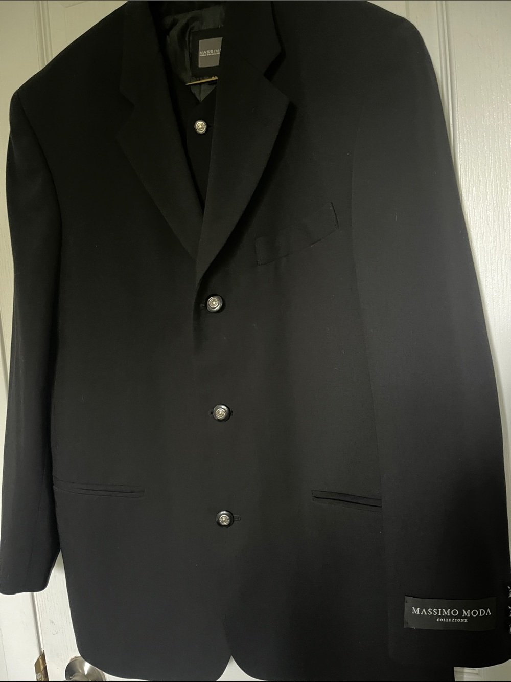 Massimo Black Classic Single-Breasted Men’s Blazer